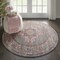 Homeroots 5 ft. Round Gray & Gold Medallion Area Rug 385269 - alternate 5